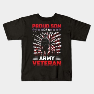 Proud Son Of A Army Veteran Kids T-Shirt